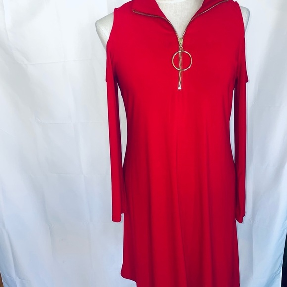 Red Zippered Women's Dress MSK Womens M - Picture 11 of 11